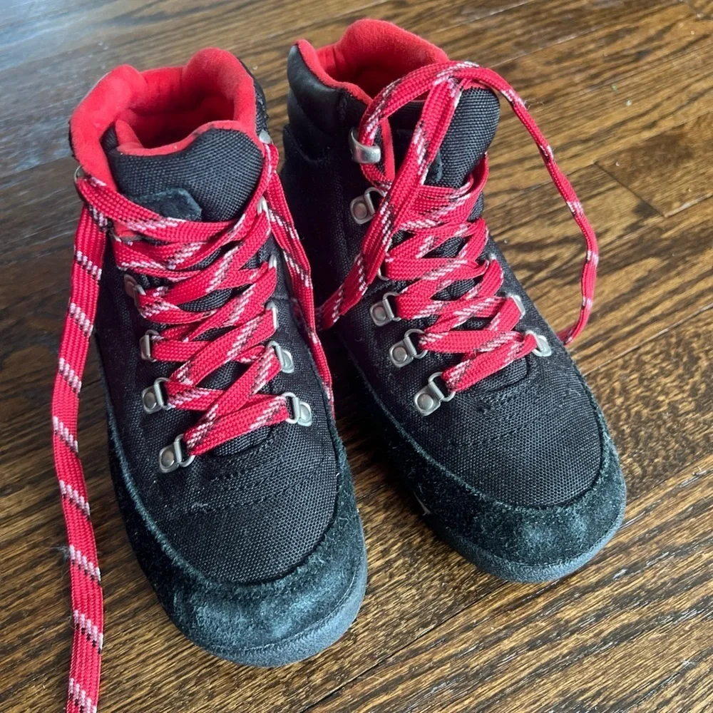 Polo by Ralph Lauren Kids Black and Red Hiking Boots